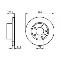 0 986 478 043 BOSCH Гальмівний диск