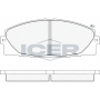 141931 ICER Комплект гальмівних колодок дисковий гальм