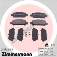 23572.140.1 ZIMMERMANN КомплеК т гальмівних колодок, дискове гальмо