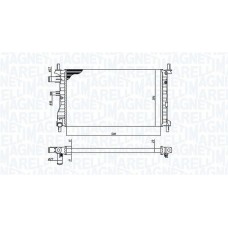 350213190500 MAGNETI MARELLI Радіатор охолодження двигуна 350213190500 MAGNETI MARELLI Радіатор охолодження двигуна