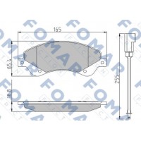 FO 925181 FOMAR Friction Комплект гальмівних колодок дисковий гальм