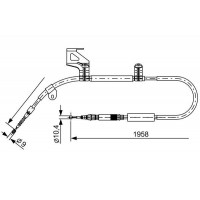 1 987 477 603 BOSCH Тросик, cтояночный тормоз