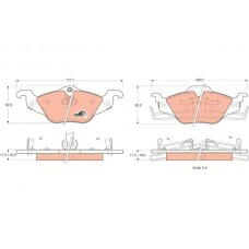 GDB1351 TRW Комплект гальмівних колодок дисковий гальм