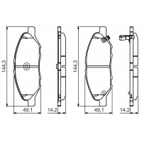 0 986 495 133 BOSCH Комплект гальмівних колодок дисковий гальм