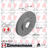 430.1473.52 ZIMMERMANN Гальмівний диск