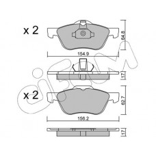 822-489-0 CIFAM Комплект гальмівних колодок дисковий гальм