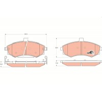 GDB3378 TRW Комплект гальмівних колодок дисковий гальм