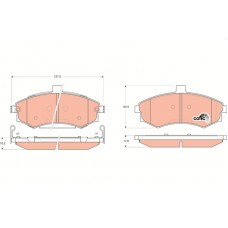 GDB3378 TRW Комплект гальмівних колодок дисковий гальм