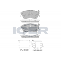 182402 ICER Комплект гальмівних колодок дисковий гальм