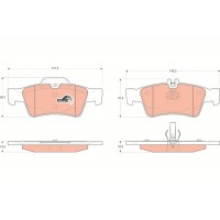 GDB1546 TRW Комплект гальмівних колодок дисковий гальм