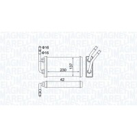 350218406000 MAGNETI MARELLI Теплообмінник обігрів салону
