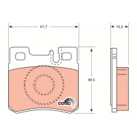 GDB987 TRW Комплект гальмівних колодок дисковий гальм