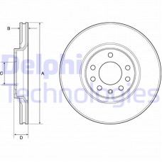 BG3770C DELPHI Гальмівний диск