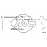 82019 Metalcaucho Тросик, cтояночный тормоз