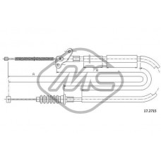 82019 Metalcaucho Тросик, cтояночный тормоз