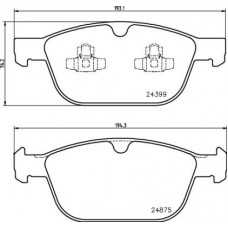 P 86 023 BREMBO Комплект гальмівних колодок дисковий гальм