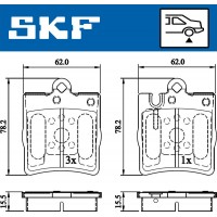 VKBP 90199 SKF КомплеК т гальмівних колодок, дискове гальмо