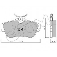 822-712-0 CIFAM Комплект гальмівних колодок дисковий гальм