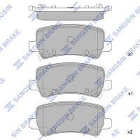 SP1499 Hi-Q Комплект гальмівних колодок дисковий гальм