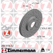 280.3176.52 ZIMMERMANN Гальмівний диск