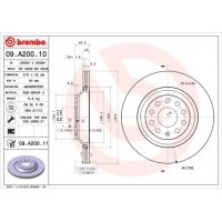 09.A200.11 BREMBO Гальмівний диск