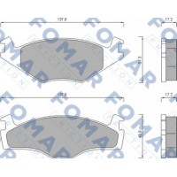 FO 647481 FOMAR Friction КомплеК т гальмівних колодок, дискове гальмо