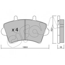 822-545-0 CIFAM Комплект гальмівних колодок дисковий гальм