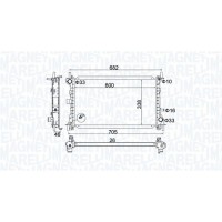 350213159900 MAGNETI MARELLI Радіатор охолодження двигуна