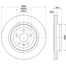 8DD 355 132-901 HELLA PAGID Гальмівний диск