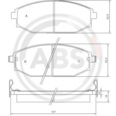 37173 A.B.S. Комплект гальмівних колодок дисковий гальм