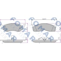 FO 903681 FOMAR Friction Комплект гальмівних колодок дисковий гальм