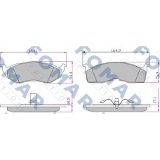 FO 903681 FOMAR Friction Комплект гальмівних колодок дисковий гальм FO 903681 FOMAR Friction Комплект гальмівних колодок дисковий гальм