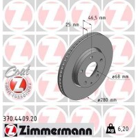 370.4409.20 ZIMMERMANN Гальмівний диск