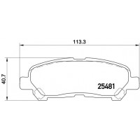 P 83 138 BREMBO Комплект гальмівних колодок дисковий гальм