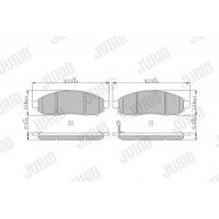 573431J JURID Комплект гальмівних колодок дисковий гальм