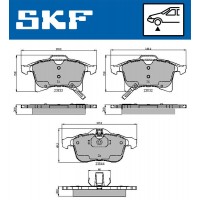 VKBP 80043 A SKF КомплеК т гальмівних колодок, дискове гальмо