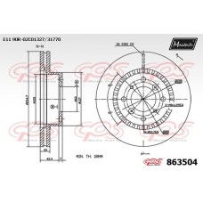 863504 MAXTECH Гальмівний диск