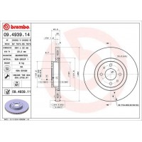 09.4939.14 BREMBO Гальмівний диск