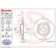 09.4939.14 BREMBO Гальмівний диск