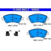 13.0460-5602.2 ATE Комплект гальмівних колодок дисковий гальм