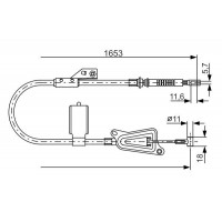 1 987 477 915 BOSCH Тросик, cтояночный тормоз