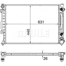CR 1686 000S MAHLE Радіатор охолодження двигуна