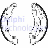 LS1929 DELPHI Комплект гальмівних колодок, стояночная тормозная система