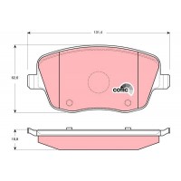 GDB1414 TRW Комплект гальмівних колодок дисковий гальм