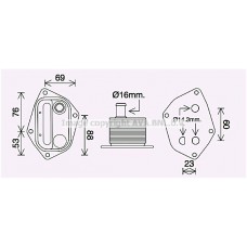 HY3459 AVA QUALITY COOLING масляний радіатор двигунне олива