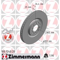 100.1240.20 ZIMMERMANN Гальмівний диск
