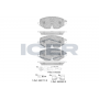 182369 ICER Комплект гальмівних колодок дисковий гальм