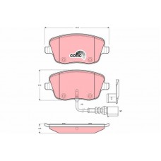 GDB1472 TRW Комплект гальмівних колодок дисковий гальм