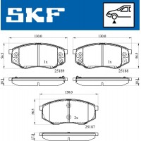 VKBP 80430 A SKF Комплект гальмівних колодок дисковий гальм