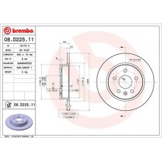 08.D225.11 BREMBO Гальмівний диск